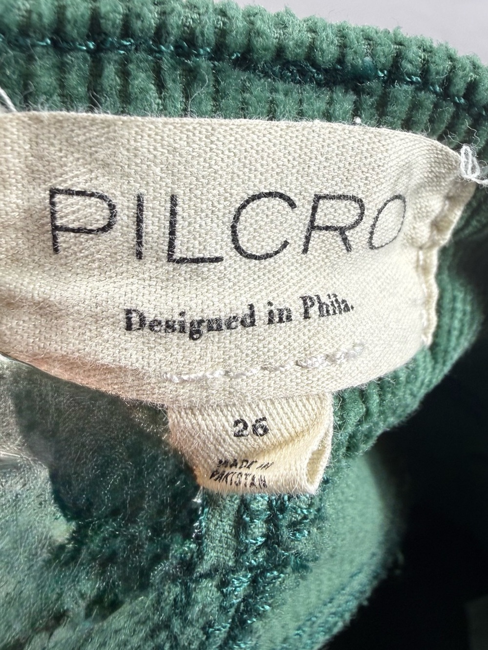 Anthropologie Pilcro and the Letterpress Green Corduroy Flare Jeans - Picture 3 of 5